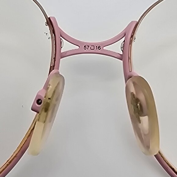 Safilo UFO2113 229 Barbie Pink Semi-Rimless Eyeglasses Frame w/ Case Italy 57mm - Picture 9 of 16